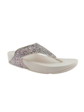 FITFLOP Champagne Glitter Bling Thong Sandals 10